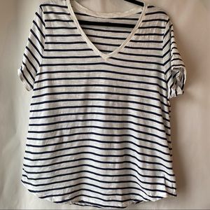 Womens Everywear striped‎ tee t shirt size xlarge